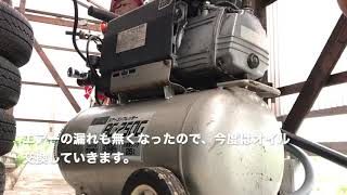 100V オイル式 コンプレッサー　メンテナンス