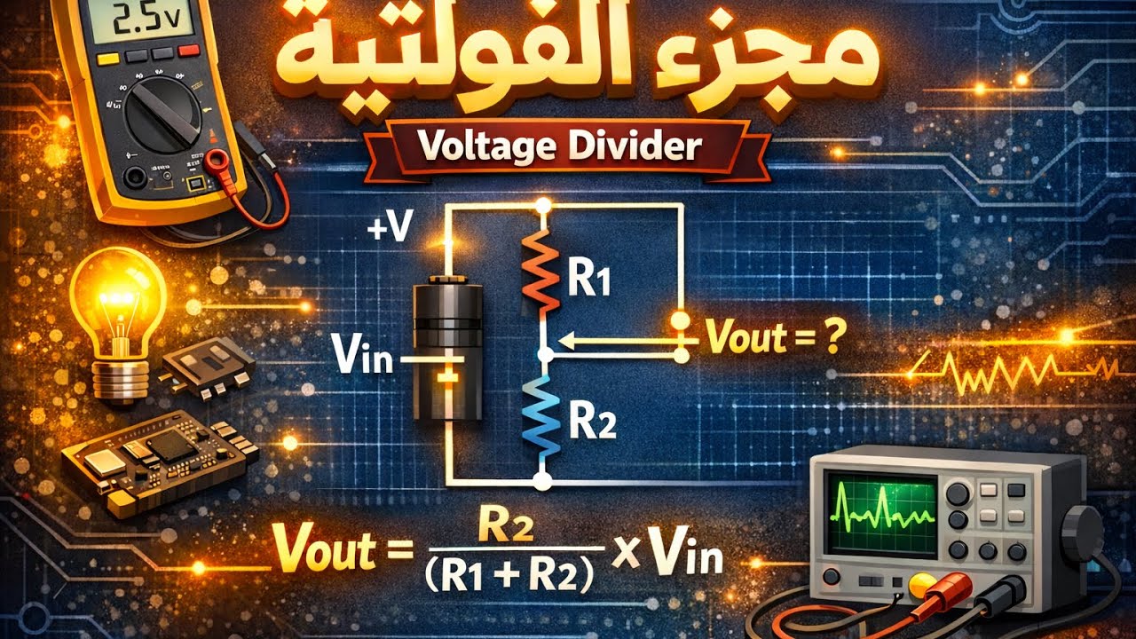 قانون مجزء الفولتيه مادة الاسس الكهربائية هندسة كهروميكانيك