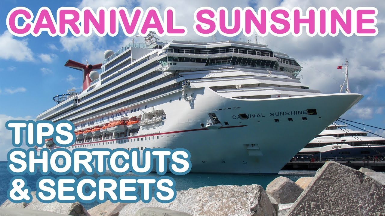 carnival sunshine cruise tips