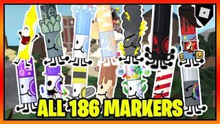 All 186 MARKERS in FIND THE MARKERS || Roblox