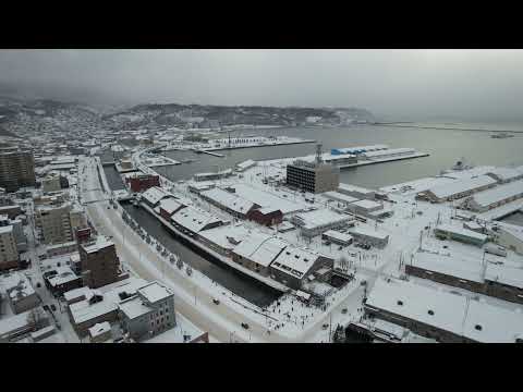 Aerial footage of a recent trip to Otaru Canal, Hokkaido Japan during Winter 2023