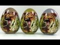 3 Dinosaur Collection Surprise Eggs Unboxing