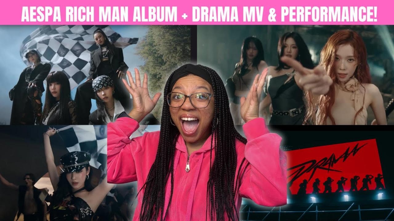 AESPA RICH MAN ALBUM + DRAMA MV & PERFORMANCE VIDEO! A VERY EXCITED REACTION!