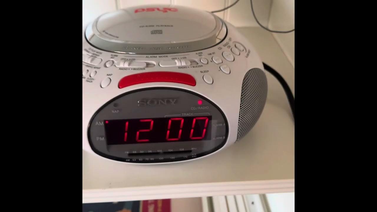Setting the time on a Sony psyc cd player ICFCD831 ICFCD832 YouTube