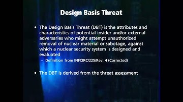 Physical Protection Systems: Threat Assessment and the DBT (without captions)