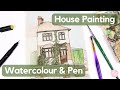 Watercolour &amp; Pen | House Painting