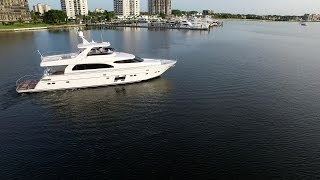 Horizon Yachts E78 Full Tour with hydraulic hardtop.  Great Loop yacht