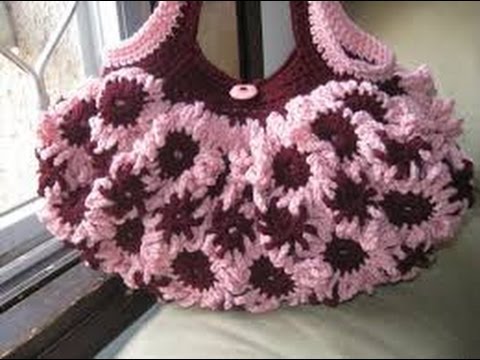 Learn How To Crochet Flower Purse Bag Clutch Handbag Wallet - video  Dailymotion