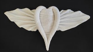 Heart towel folding | Towel folding design | Heart towel art