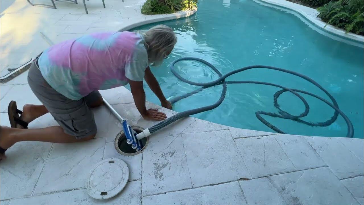 How to fill your pools vacuum hose with water YouTube
