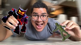 SOLDADOS DE PLÁSTICO VS ROBÔS DE METAL!!! (TOY SHIRE)