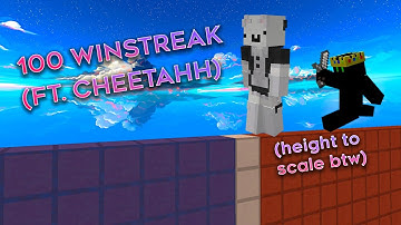 Reaching a 100 WINSTREAK in Hypixel Bridge with @Cheetahhh