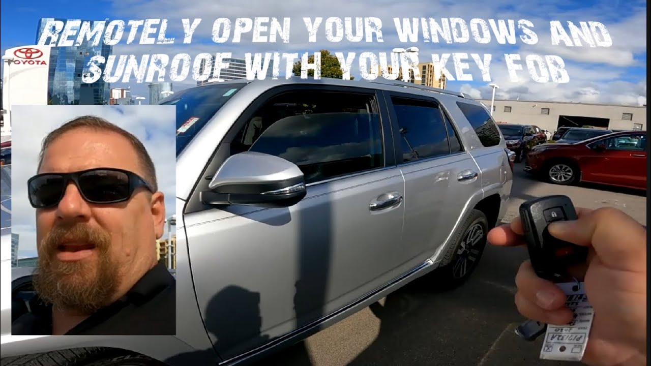 Remotely open your windows and sunroof with your key fob on your Toyota