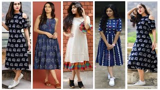 Daily Wear Cotton Dress Designs Ideas ||Knees Length Cotton Dresses For Girls/Teenager screenshot 3