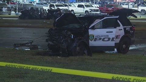 HPD: Officers relieved of duty after early morning crash that injured innocent driver