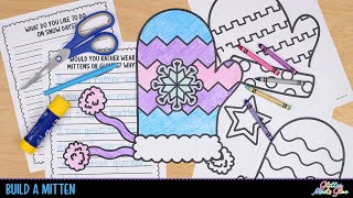 Printable Mitten Craft Project & Writing Prompts for Kids