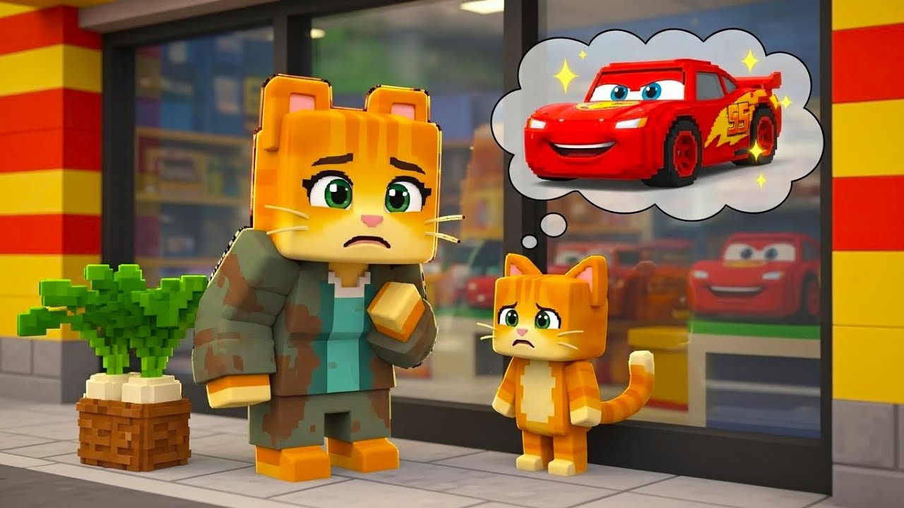 The Kitten’s Dream Car Is Shattered… 😭🚗|Ginger Minecraft Story 🐱