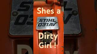 SAW OF THE WEEK ! Early 70’s Stihl 031AV 50cc 3.2 hp 14.5 lbs #timbersports #mowermaintenance