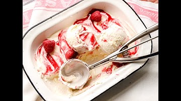 Easy Lemon Raspberry Ripple Ice Cream
