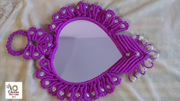 Macrame Heart Shape Mirror | Simple Macrame Mirror