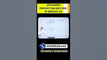 APSSB MATHS PREVIOUS YEAR QUESTIONS by Amarjeet Sir #apssb #apssbmaths #apssbexam