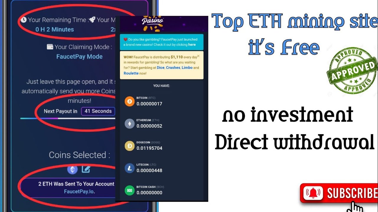 Free Etherum mining site (no investment/direct withdrawal)/autofaucet.dutchycorp.space review
