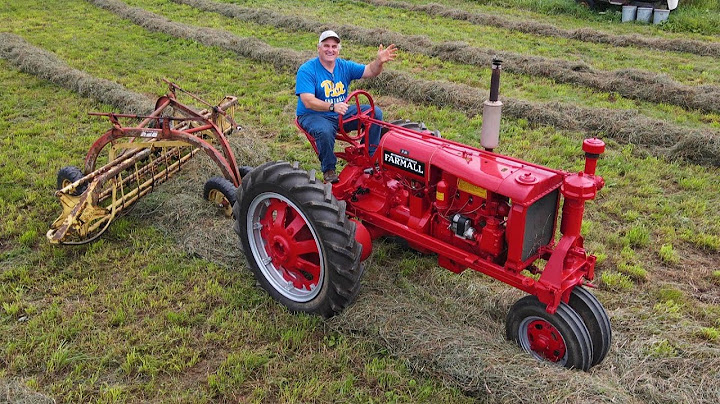 The Farmall F20 Raking! The Farmall 856 Baling!