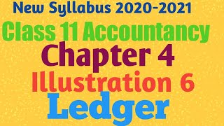 New Syllabus 2020-2021 Class 11 Accountancy - Chapter 4 (Illustration 6) Ledger in Tamil