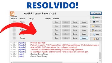 como resolver erro na porta 443 do  XAMP