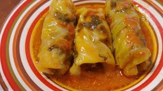 Rollos de Col/ Repollo con carne molida. KETO Delicious cabbage rolls. Receta fácil y Saludable.