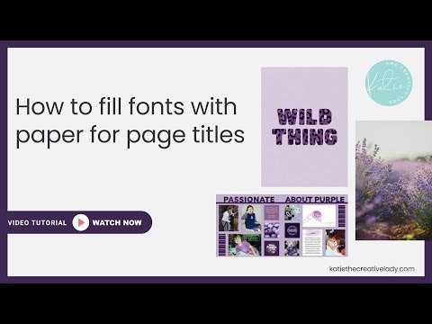 How to Fill Fonts with Paper for Titles