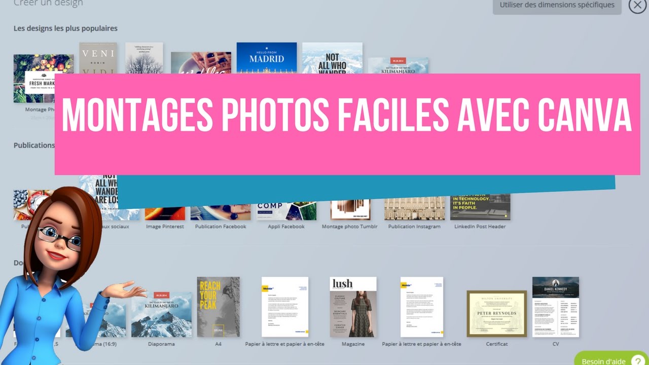 Montages photos ou design avec Canva - YouTube