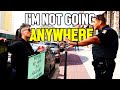 Fearless Protestor Forces Cops To BACK DOWN