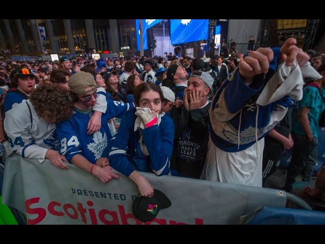 Watch Maple Leaf Square's agonizing reaction to Bruins' tying, winning Game  7 (Video)