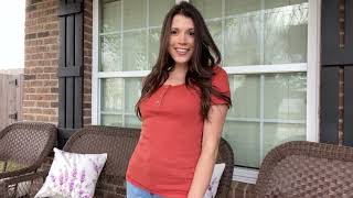 Cap Sleeve Scoop Neck Tee #shortvideo #shortsfeed Cap Sleeve Scoop Neck Tee #shortvideo #shortsfeed