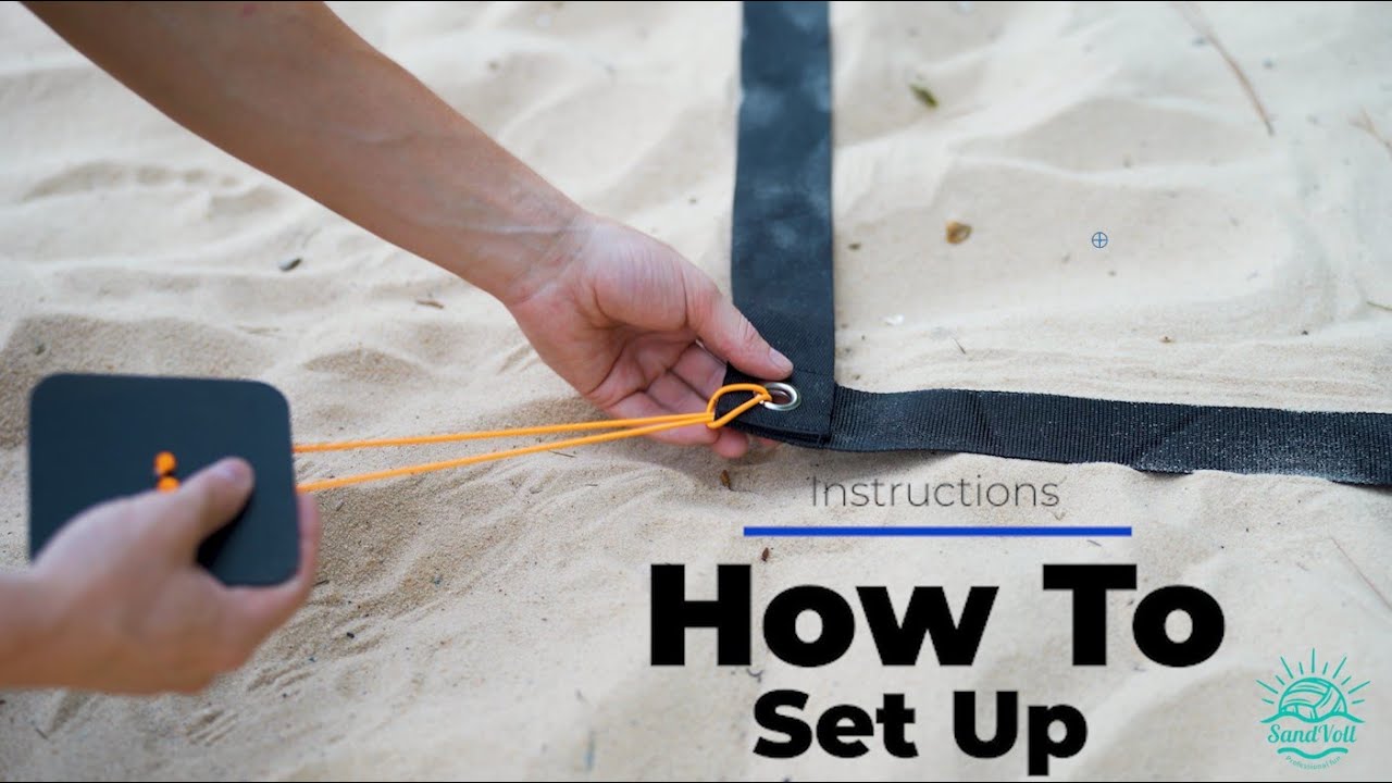 SandVoll beach volleyball lines How to set up? YouTube