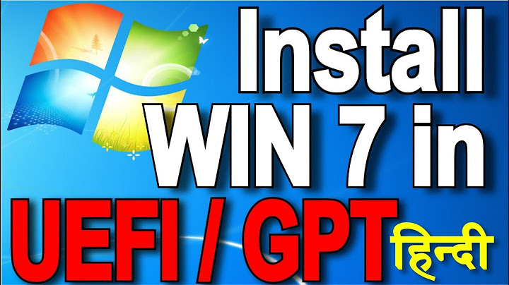 Install Windows 7 in UEFI Mode on a GPT Disk from USB