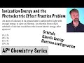 Photoelectric Effect and Ionization Energy