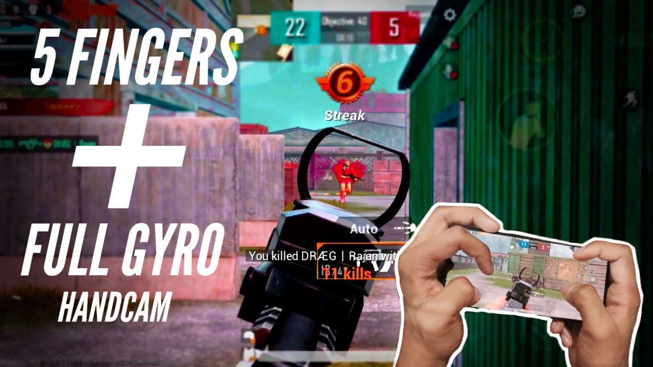 5 FINGERS CLAW + FULL GYRO HANDCAM | PUBG MOBILE - YouTube