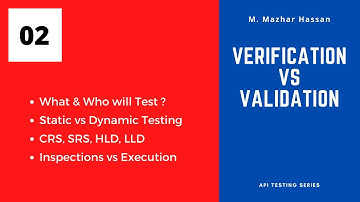 Verification vs Validation in Software Testing | Delivering Quality 2 | API Testing