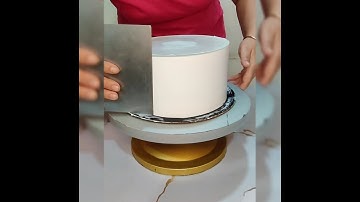 How to get Sharp edge and Flat top on Whipped cream Cake | #whippedcream #cake #sharpedge #tutorial