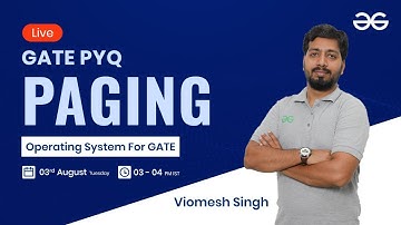 GATE Previous year Questions PYQ | Paging Memory management | Viomesh Singh