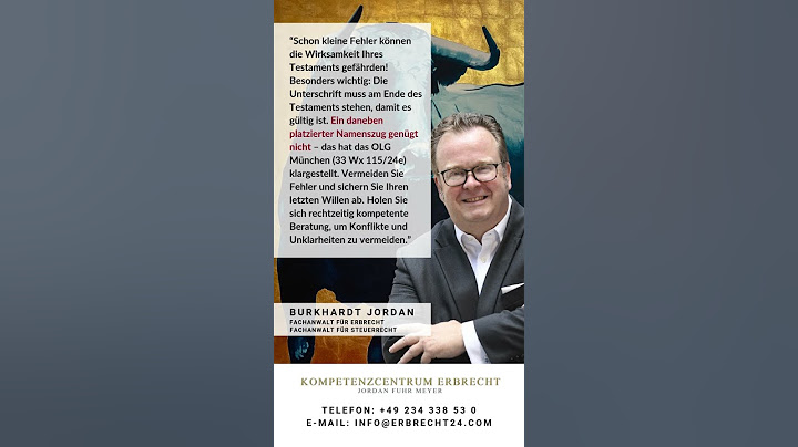 Unterschrift im Testament an richtiger Stelle: OLG-Urteil zur Gültigkeit von Testamenten