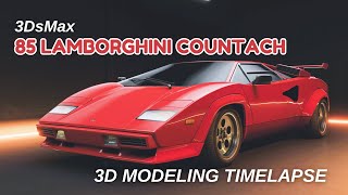 Lamborghini Countach 3D Modeling Timelapse: Revealing the Process