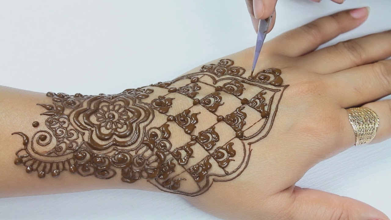 Easy and Simple Flowers Indo-Arabic Henna Mehndi For Beginners #9 - YouTube