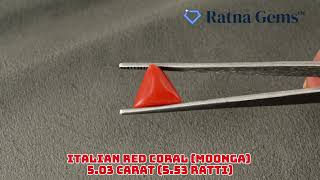 Product Video for: Italian Red Coral (Moonga) 5.03 Carat (5.53 Ratti)