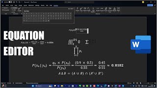 How to access equation editor in Word