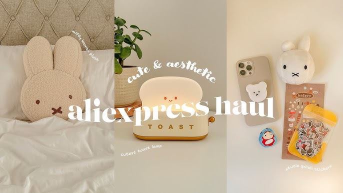 🍞 cute & aesthetic aliexpress haul // unboxing useful items + gifts! 