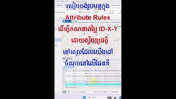 របៀបចង់រូបមន្តក្នុងAttribute Rulesដើម្បីគណនាតម្លៃ ID X Yដោយស្វ័យប្រវត្តិ នៅពេលដែលយើងដៅចំណុចនៅលើផែនទី