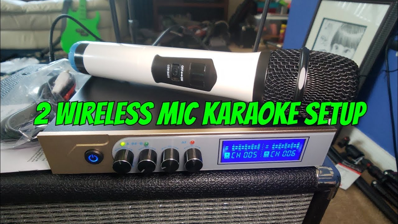 Rybozen Wireless Microphone Karaoke Mixer System, Dual Handheld